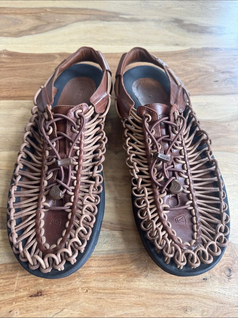 KEEN Men's Brown Leather Sandals 12